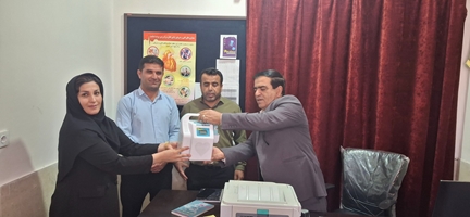 آئین رونمایی از دستگاه سونیکید اهدایی به شبکه بهداشت و درمان شهرستان صیدون جهت بهره‌مندی در مناطق محروم شهرستان